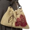 Damask Felted Floral Bag