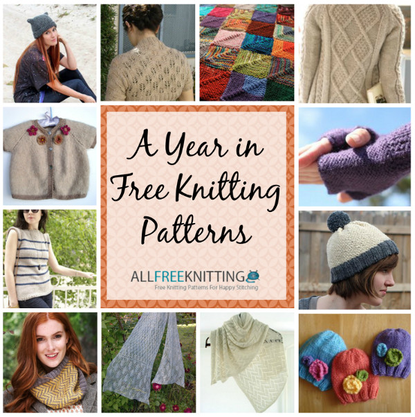 A Year in Free Knitting Patterns